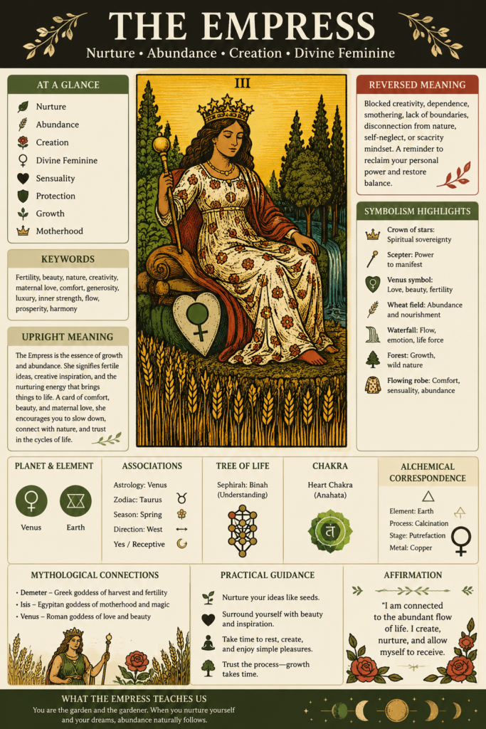 meaning of the empress tarot card